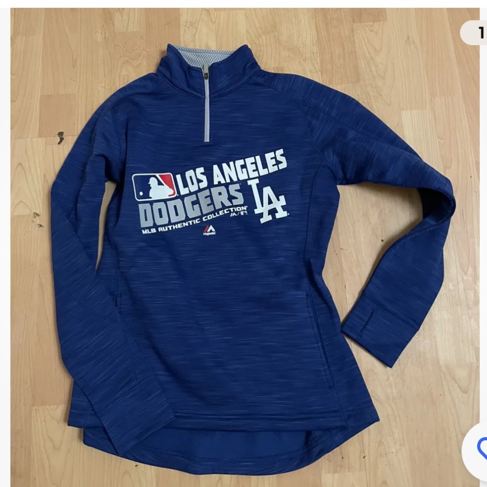 LOS ANGELES DODGERS Majestic Women’s Pull Over quarter zip Size M like new